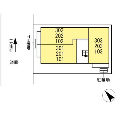 D PAINA 千年新町(1LDK/2階)