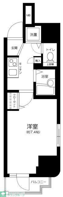 ガラ・シティ笹塚駅前(1K/5階)の間取り写真