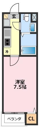 MS.IV(1K/2階)の間取り写真