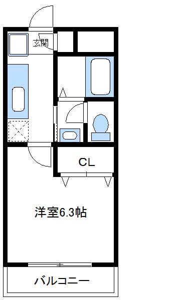 ドルチェ(1K/3階)の間取り写真