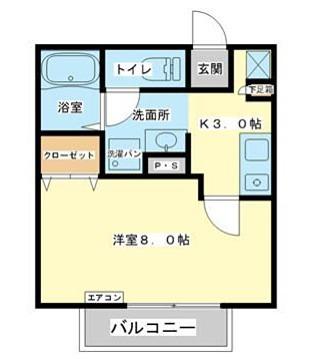 アパートメントハウス京口(1K/1階)の間取り写真