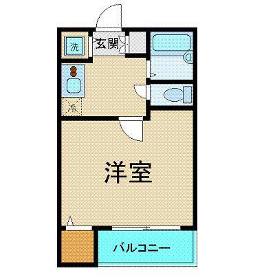 スカイコート池袋西弐番館(1K/5階)の間取り写真