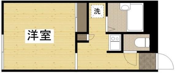 パレス白楽町(1K/2階)の間取り写真