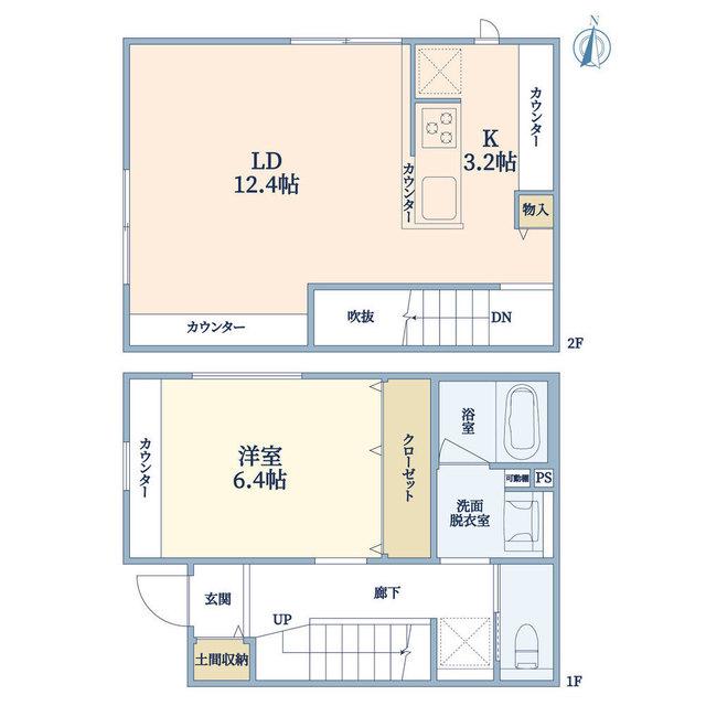 CASA TR(1LDK/2階)の間取り写真
