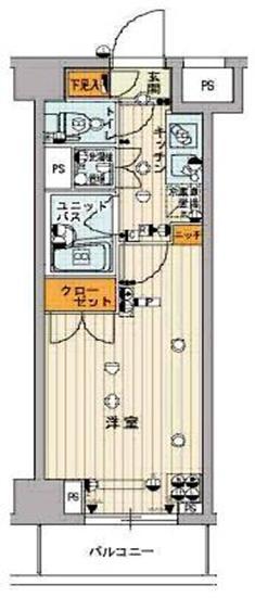 スカイコート板橋区役所前(1K/5階)の間取り写真