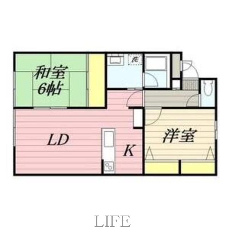 サントアリオデ菊水元町(2LDK/2階)の間取り写真