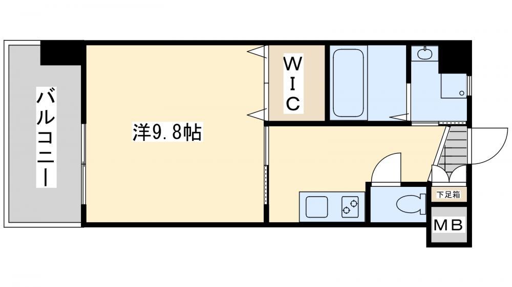 サージュ陣原(1K/6階)の間取り写真