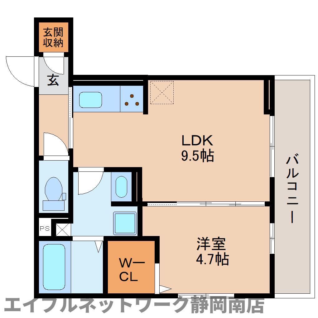 D-ROOM D-CREST駅前3丁目(1LDK/2階)の間取り写真