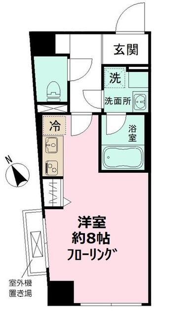 LEO六拾番館(ワンルーム/2階)の間取り写真
