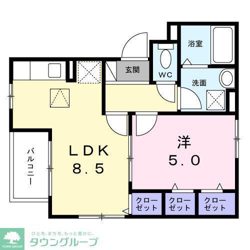 サニーレジデンスII(1LDK/1階)の間取り写真