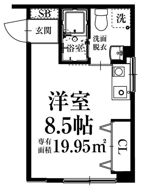 タワーズ駅南(ワンルーム/3階)の間取り写真
