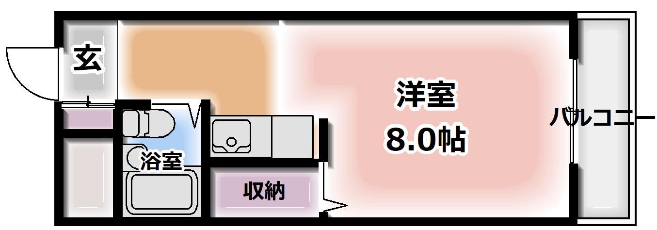 メゾンミハマ(ワンルーム/4階)の間取り写真