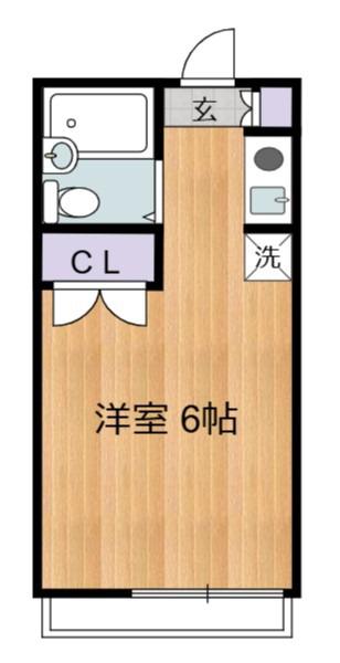 ドルフドミール(ワンルーム/2階)の間取り写真