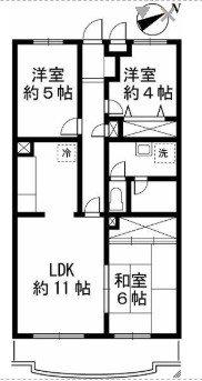 ベルヴィル小金井(3LDK/1階)の間取り写真
