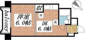 チサンマンション第二仙台(1DK/10階)の間取り写真