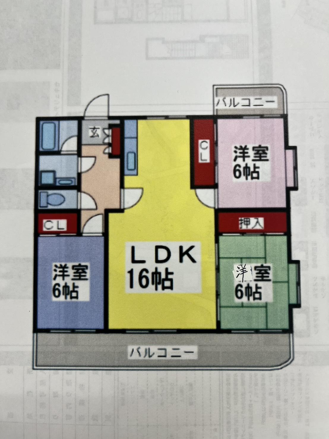 ファミリールA(3LDK/3階)の間取り写真