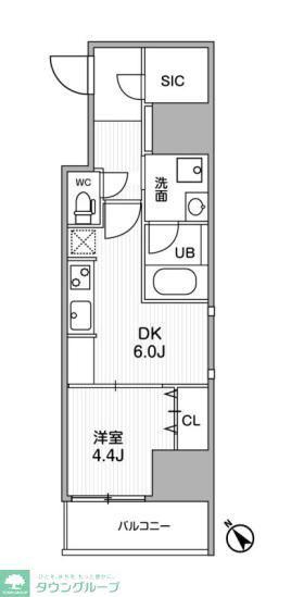 LIME RESIDENCE MACHIDA(1DK/12階)の間取り写真