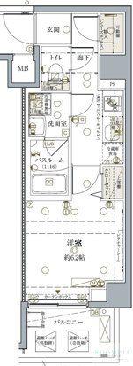 クレヴィスタ板橋ときわ台(1K/2階)の間取り写真