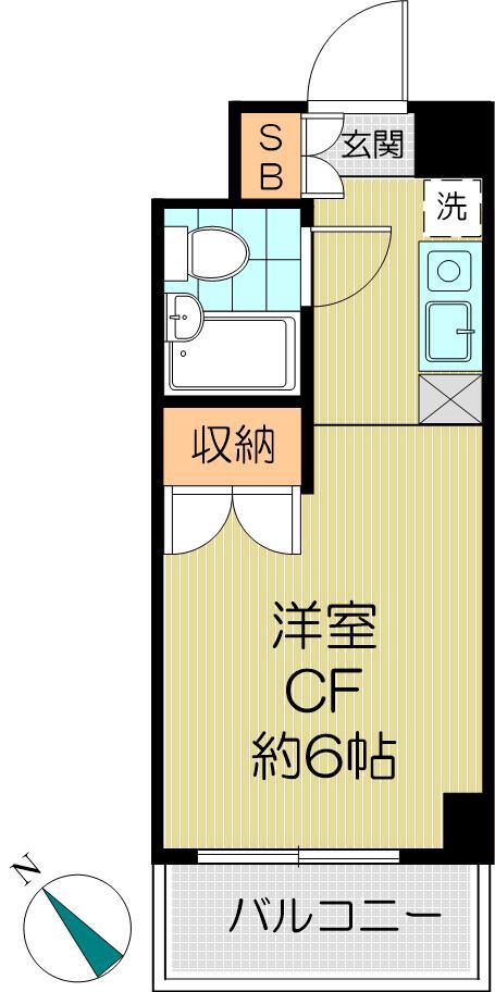 西早稲田M.O.ハウス(ワンルーム/3階)の間取り写真