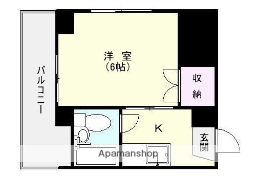 OZ-6ビル(1K/6階)の間取り写真