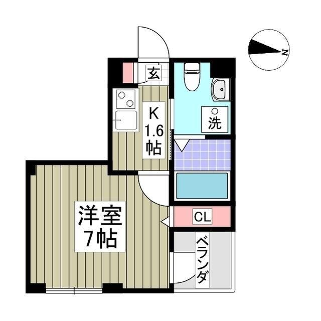 アリビオン大泉学園(1K/1階)の間取り写真