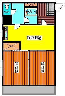 レジデンス堀反(2DK/5階)の間取り写真