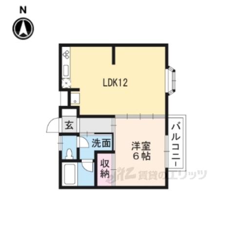 サンリット(1LDK/2階)の間取り写真