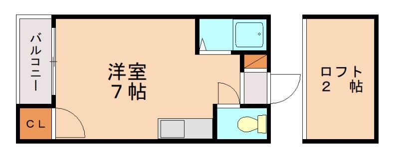 ダイカンエステートIII(ワンルーム/1階)の間取り写真