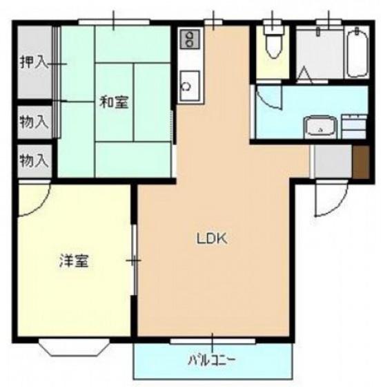 メゾンR(2LDK/2階)の間取り写真