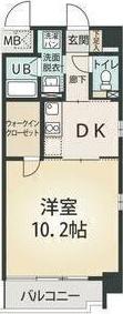 ソフィア八田(1DK/5階)の間取り写真