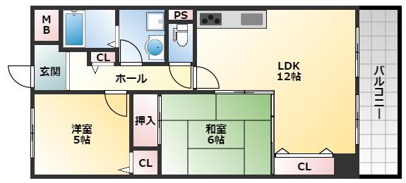 ステラルーチェ(2LDK/1階)の間取り写真