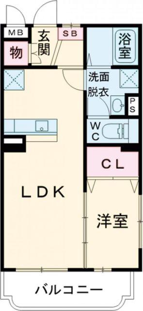 ジョワイユ(1LDK/2階)の間取り写真