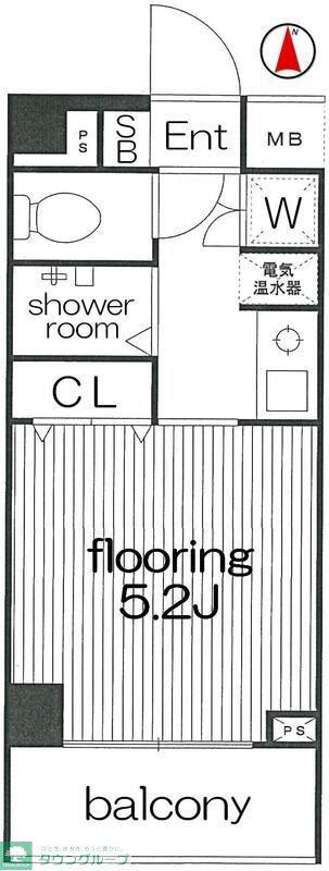 グラツィア方南町(ワンルーム/4階)の間取り写真