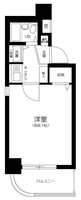 ネオマイム横浜台町(1K/10階)の間取り写真