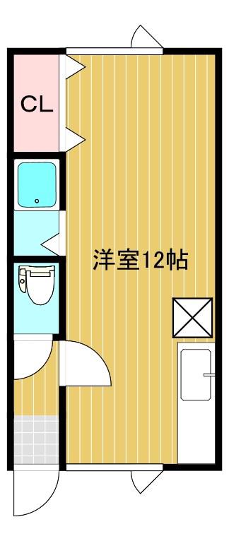 コーポラス紫苑(ワンルーム/3階)の間取り写真