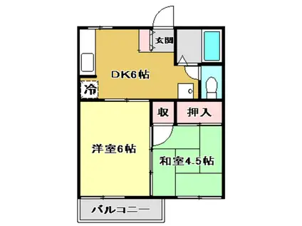 ハイツ京島2(2DK/1階)の間取り写真