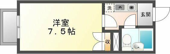 メゾンド・マリオ(1K/2階)の間取り写真