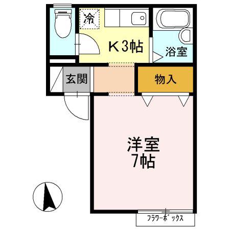 コーポSG(1K/1階)の間取り写真