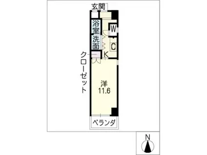 かむろビル西館(1K/2階)の間取り写真