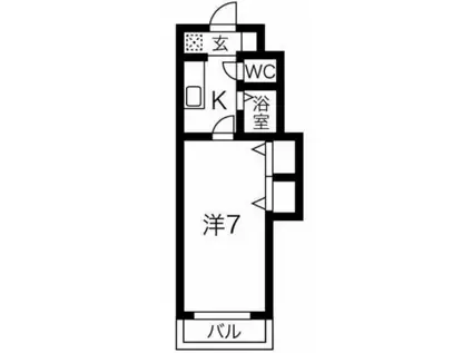 ジュネス野里(1K/5階)の間取り写真