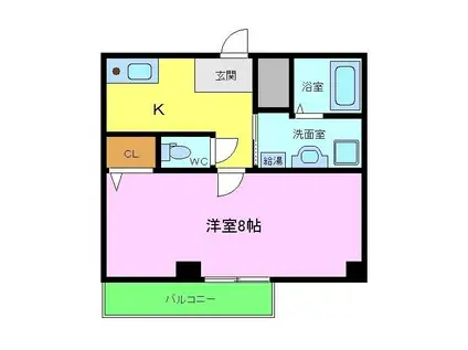 エヌエムスワサントオンズノース(1K/3階)の間取り写真