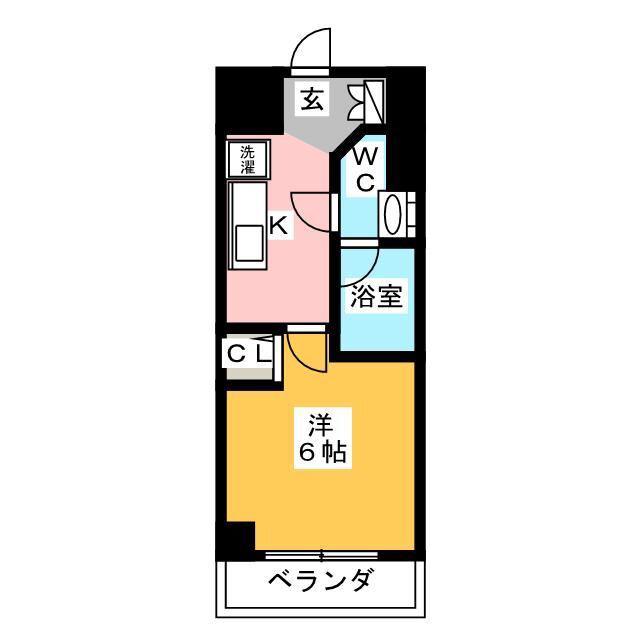 レスピール川崎(1K/5階)の間取り写真