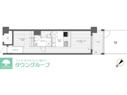 ライオンズマンション長者ヶ崎海岸(1LDK/2階)の間取り写真