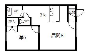 アスティ(1LDK/2階)の間取り写真