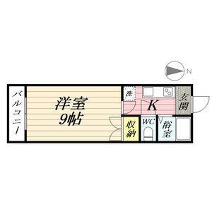 コーポドリーム(1K/4階)の間取り写真