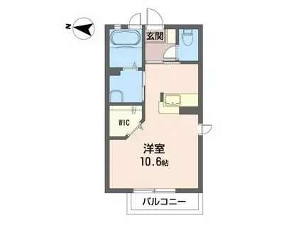 ラダックA(ワンルーム/1階)の間取り写真