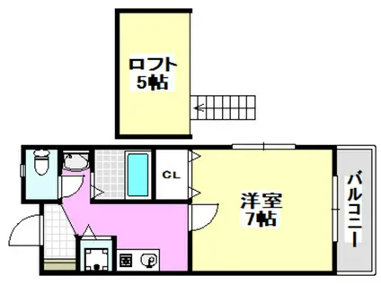 リーフジャルダン総持寺駅前(1K/4階)の間取り写真