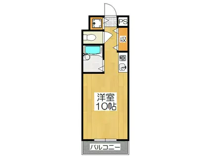 リ・エチカ(ワンルーム/4階)の間取り写真