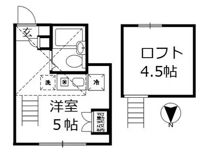 リプロン西馬込(ワンルーム/1階)の間取り写真