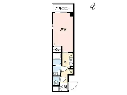 ラ・ファヴォール(1K/3階)の間取り写真